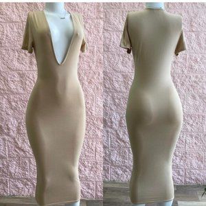 Fashion Nova Women's Tan Dress